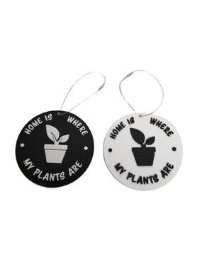 Plant Parent Christmas Ornaments Set of 2 Home Is Where My Plants Are 3D Printed